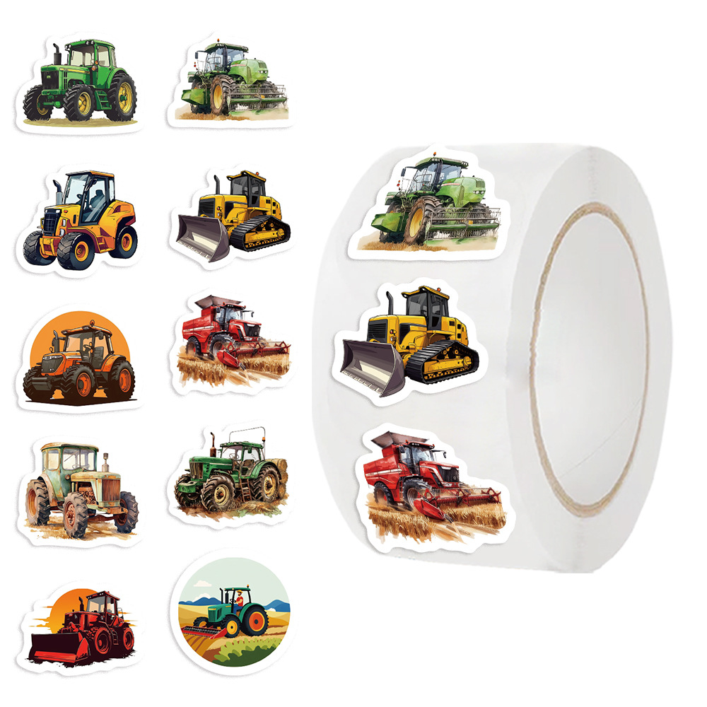 Agriculture Farming For Kids - 500 Adet Çiftlik Traktörü Çıkartma Rulosu