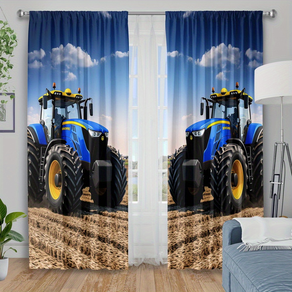 Mavi Traktör Perdesi, Tarım Ma - Agriculture Farming For Kids incelemesi ve fiyatı